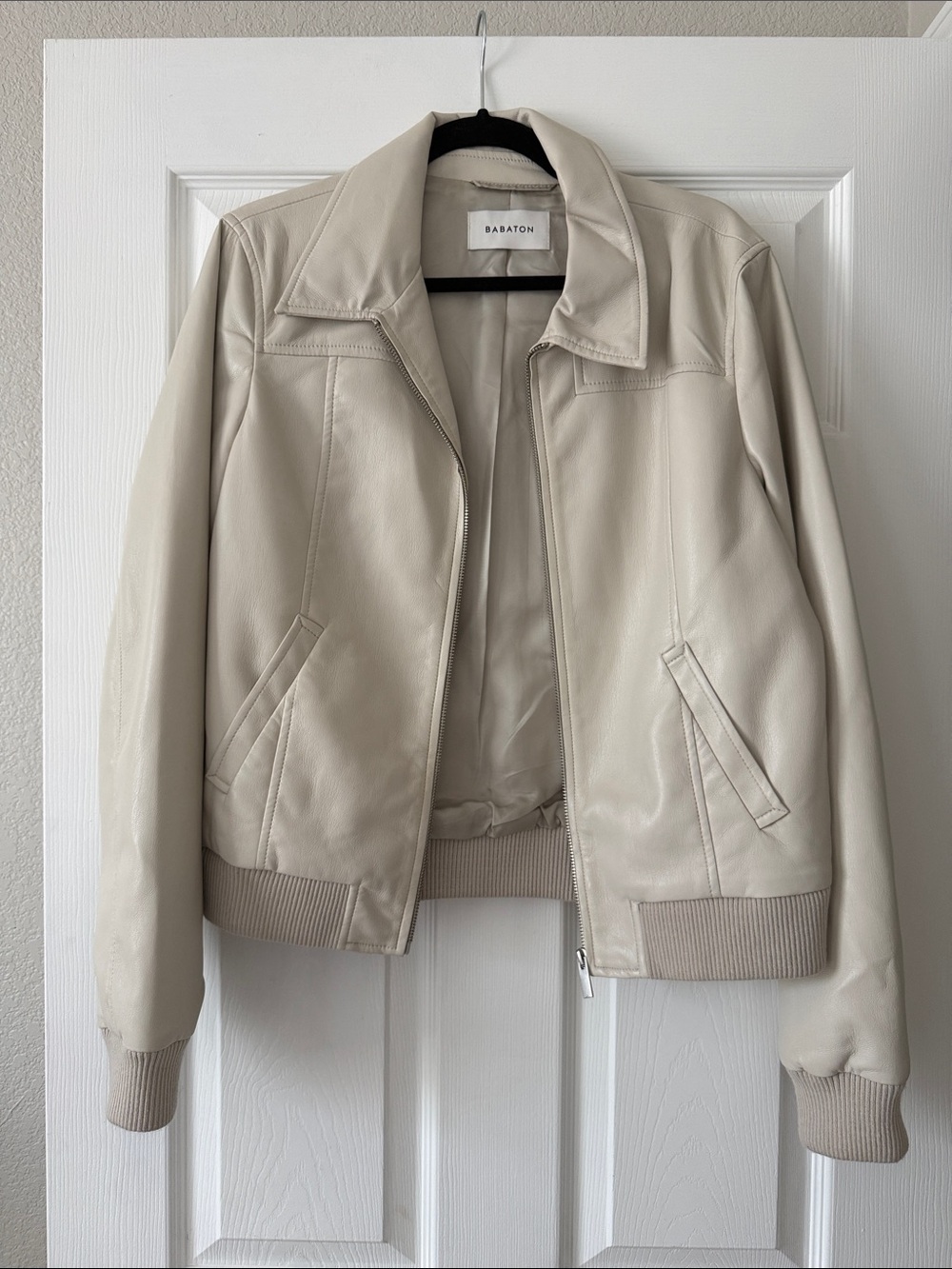 Aritzia Babaton Faux Leather Bomber Jacket